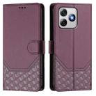 For Ulefone Note 18 Ultra Honeycomb Embossing RFID Leather Phone Case(Violet) - 2