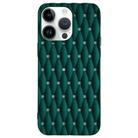 For iPhone 15 Pro Max Weave Cooling Solid Color TPU Phone Case(Green) - 1