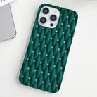 For iPhone 15 Pro Max Weave Cooling Solid Color TPU Phone Case(Green) - 2