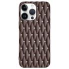 For iPhone 15 Pro Max Weave Cooling Solid Color TPU Phone Case(Brown) - 1