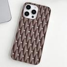 For iPhone 15 Pro Max Weave Cooling Solid Color TPU Phone Case(Brown) - 2