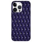 For iPhone 15 Pro Weave Cooling Solid Color TPU Phone Case(Purple Blue) - 1