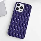 For iPhone 15 Pro Weave Cooling Solid Color TPU Phone Case(Purple Blue) - 2