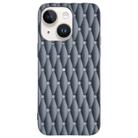 For iPhone 15 Plus Weave Cooling Solid Color TPU Phone Case(Grey) - 1