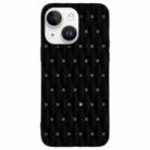 For iPhone 14 Plus Weave Cooling Solid Color TPU Phone Case(Black) - 1