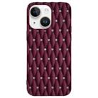 For iPhone 14 Weave Cooling Solid Color TPU Phone Case(Wine Red) - 1