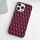 For iPhone 14 Weave Cooling Solid Color TPU Phone Case(Wine Red) - 2