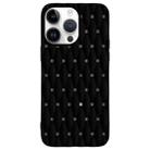 For iPhone 14 Pro Weave Cooling Solid Color TPU Phone Case(Black) - 1