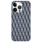 For iPhone 14 Pro Weave Cooling Solid Color TPU Phone Case(Grey) - 1