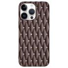 For iPhone 14 Pro Weave Cooling Solid Color TPU Phone Case(Brown) - 1