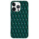 For iPhone 14 Pro Max Weave Cooling Solid Color TPU Phone Case(Green) - 1