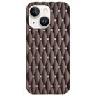 For iPhone 13 Weave Cooling Solid Color TPU Phone Case(Brown) - 1