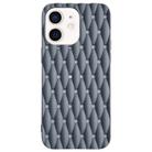 For iPhone 12 Weave Cooling Solid Color TPU Phone Case(Grey) - 1