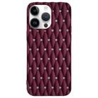 For iPhone 12 Pro Max Weave Cooling Solid Color TPU Phone Case(Wine Red) - 1