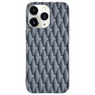 For iPhone 11 Pro Max Weave Cooling Solid Color TPU Phone Case(Grey) - 1