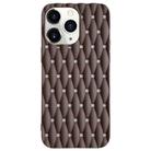 For iPhone 11 Pro Max Weave Cooling Solid Color TPU Phone Case(Brown) - 1