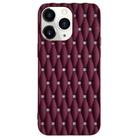 For iPhone 11 Pro Max Weave Cooling Solid Color TPU Phone Case(Wine Red) - 1