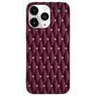 For iPhone 11 Pro Weave Cooling Solid Color TPU Phone Case(Wine Red) - 1