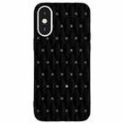 For iPhone X / XS Weave Cooling Solid Color TPU Phone Case(Black) - 1