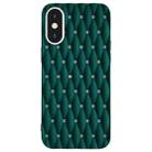 For iPhone X / XS Weave Cooling Solid Color TPU Phone Case(Green) - 1