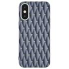 For iPhone X / XS Weave Cooling Solid Color TPU Phone Case(Grey) - 1