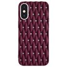 For iPhone X / XS Weave Cooling Solid Color TPU Phone Case(Wine Red) - 1