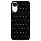 For iPhone XR Weave Cooling Solid Color TPU Phone Case(Black) - 1