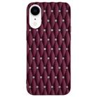 For iPhone XR Weave Cooling Solid Color TPU Phone Case(Wine Red) - 1