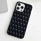 For iPhone 16 Pro Max Weave Cooling Solid Color TPU Phone Case(Black) - 2