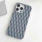 For iPhone 16 Pro Max Weave Cooling Solid Color TPU Phone Case(Grey) - 2