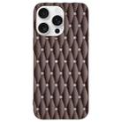 For iPhone 16 Pro Max Weave Cooling Solid Color TPU Phone Case(Brown) - 1