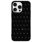 For iPhone 16 Pro Weave Cooling Solid Color TPU Phone Case(Black) - 1