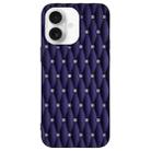 For iPhone 16 Plus Weave Cooling Solid Color TPU Phone Case(Purple Blue) - 1