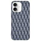 For iPhone 16 Plus Weave Cooling Solid Color TPU Phone Case(Grey) - 1