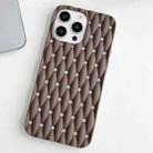 For iPhone 16 Plus Weave Cooling Solid Color TPU Phone Case(Brown) - 2