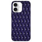 For iPhone 16 Weave Cooling Solid Color TPU Phone Case(Purple Blue) - 1