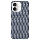 For iPhone 16 Weave Cooling Solid Color TPU Phone Case(Grey) - 1