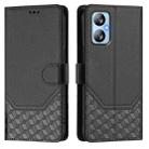 For Blackview A52 / A52 Pro Honeycomb Embossing RFID Leather Phone Case(Black) - 2