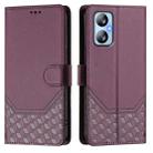 For Blackview A52 / A52 Pro Honeycomb Embossing RFID Leather Phone Case(Violet) - 2