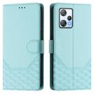 For Blackview A53 Honeycomb Embossing RFID Leather Phone Case(Mint Green) - 2