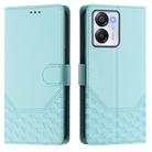 For Blackview Oscal Modern 8 / Color 8 Honeycomb Embossing RFID Leather Phone Case(Mint Green) - 2