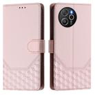 For Blackview Shark 8 / Oscal Tiger 12 Honeycomb Embossing RFID Leather Phone Case(Pink) - 2