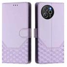 For Blackview Shark 8 / Oscal Tiger 12 Honeycomb Embossing RFID Leather Phone Case(Light Purple) - 2