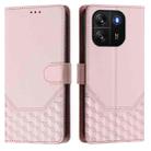 For Blackview Wave 6C Honeycomb Embossing RFID Leather Phone Case(Pink) - 2