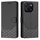 For Blackview Wave 6C Honeycomb Embossing RFID Leather Phone Case(Black) - 2