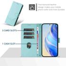 For Blackview Oscal Tiger 13 Honeycomb Embossing RFID Leather Phone Case(Mint Green) - 3
