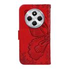 For Redmi 14C 4G Swallowtail Butterfly Embossed Leather Phone Case(Red) - 3