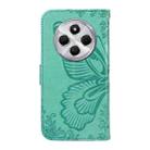 For Redmi 14C 4G Swallowtail Butterfly Embossed Leather Phone Case(Green) - 3