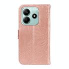 For Redmi Note 14 5G Swallowtail Butterfly Embossed Leather Phone Case(Rose Gold) - 3