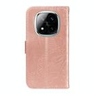 For Redmi Note 14 Pro / 14 Pro+ 5G Swallowtail Butterfly Embossed Leather Phone Case(Rose Gold) - 3